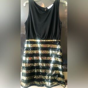Paraella Black and Gold Dress